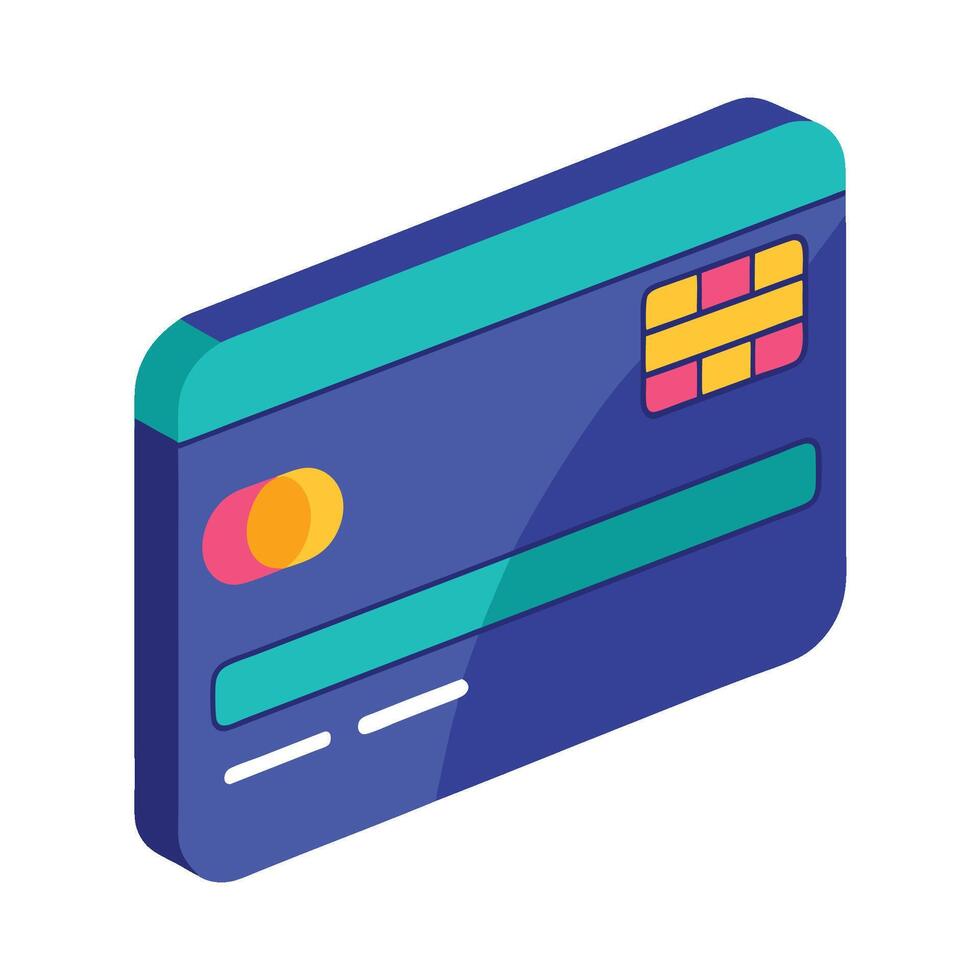 Debit and Credit Card Designs on Crisp White Backdrop vector