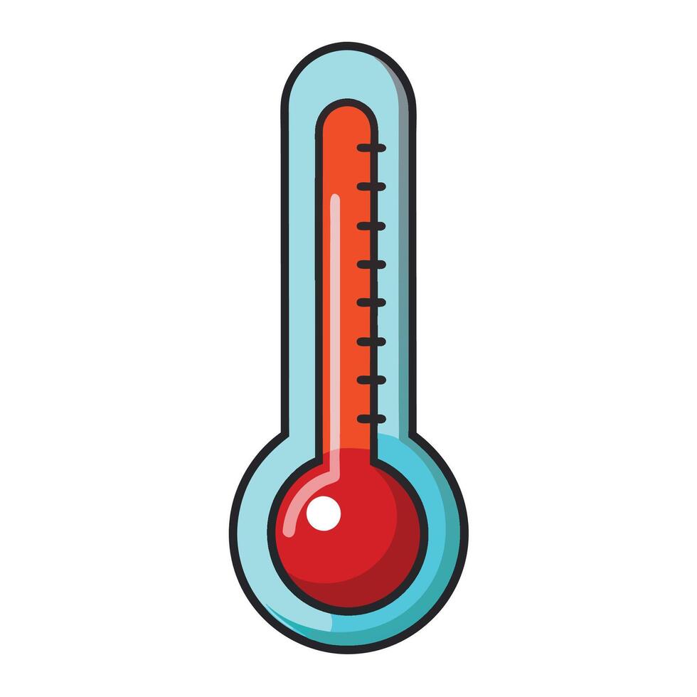 Icon Design for Temperature Scale and Thermometer Symbol Illustration vector