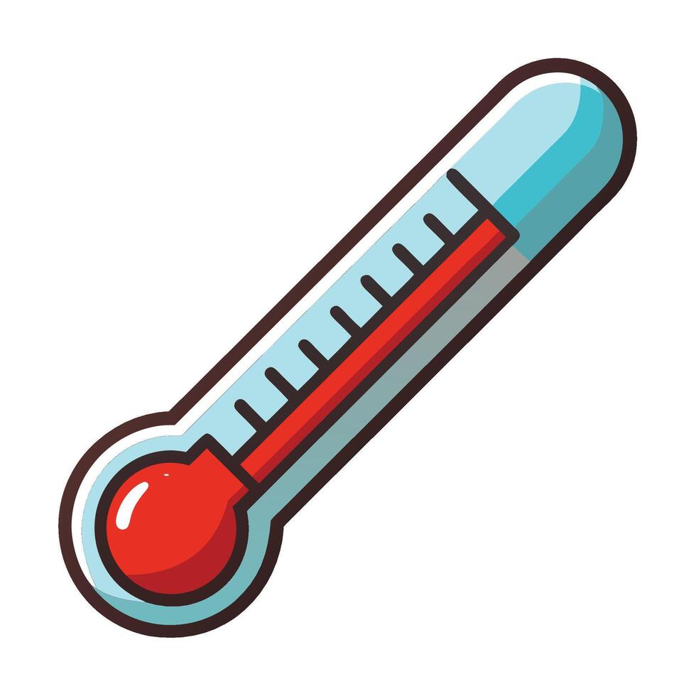 Temperature Scale Icon with Thermometer Symbol Design and Details vector