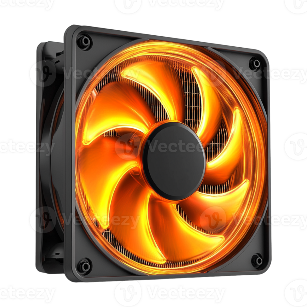 Gaming PC Graphic Card Fan on Transparent Background png