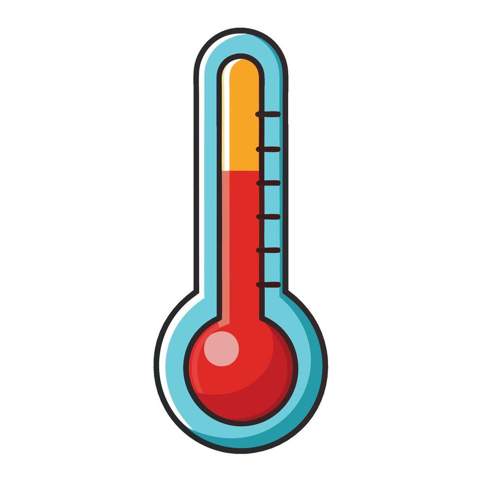Icon Design Featuring Temperature Scale and Thermometer Symbol vector