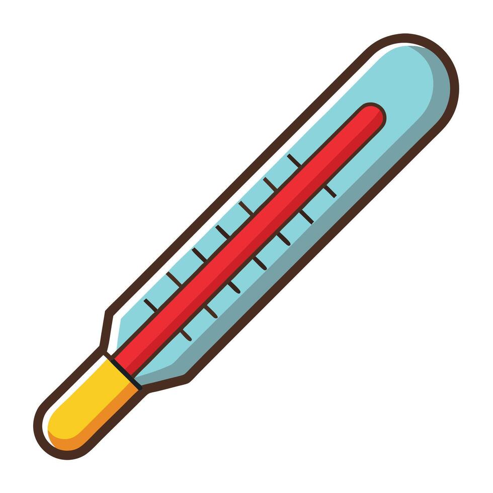 Design of Thermometer Symbol and Temperature Scale Icon for Use vector