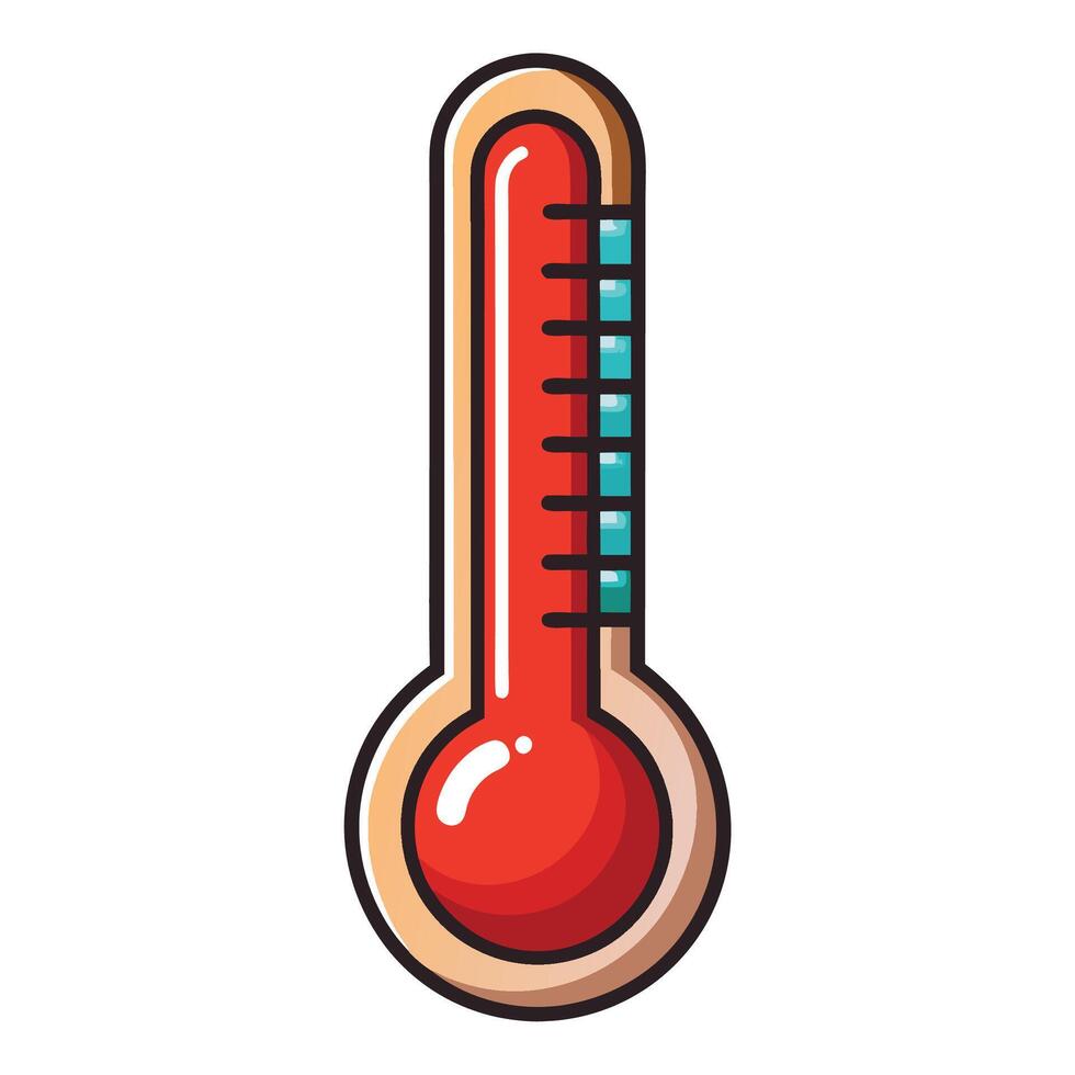 Temperature Scale Icon Design Including Thermometer Symbol Graphic vector