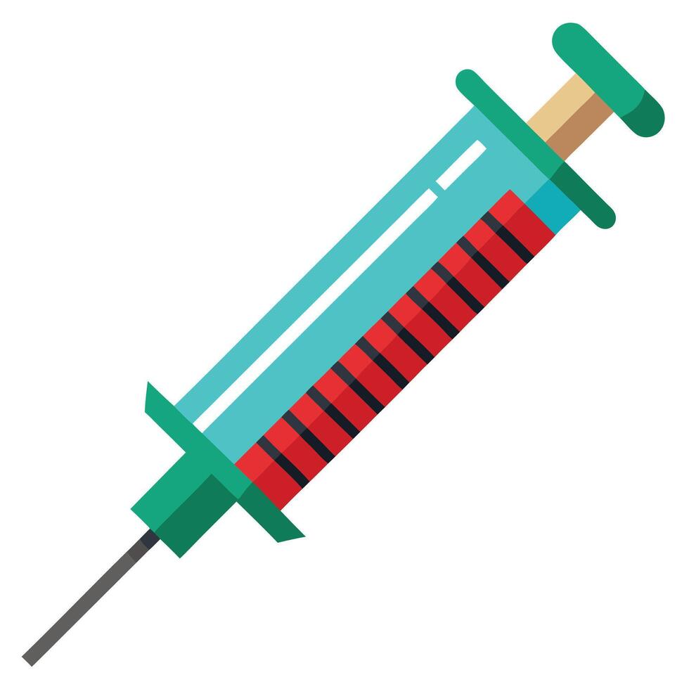 White Backdrop with Medical Syringe vector