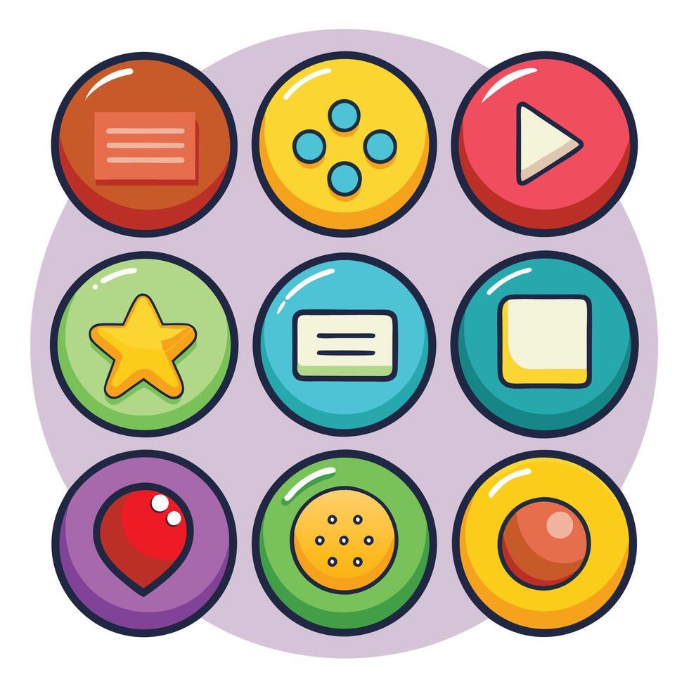 Web Button Series Collection vector