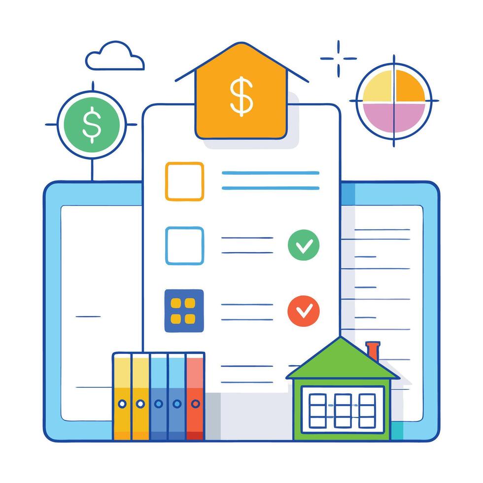 Graphic for Personal Finance and Savings Management vector