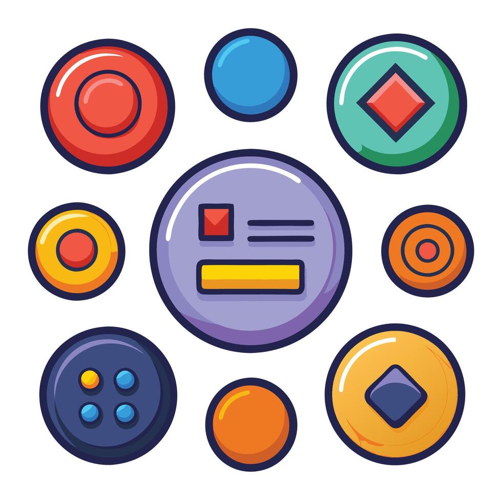 Website Button Collection Pack vector