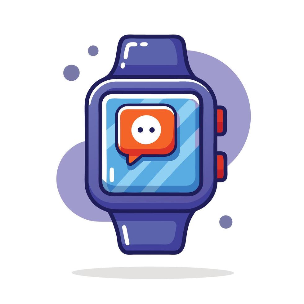 Smartwatch Notification Icon Design vector