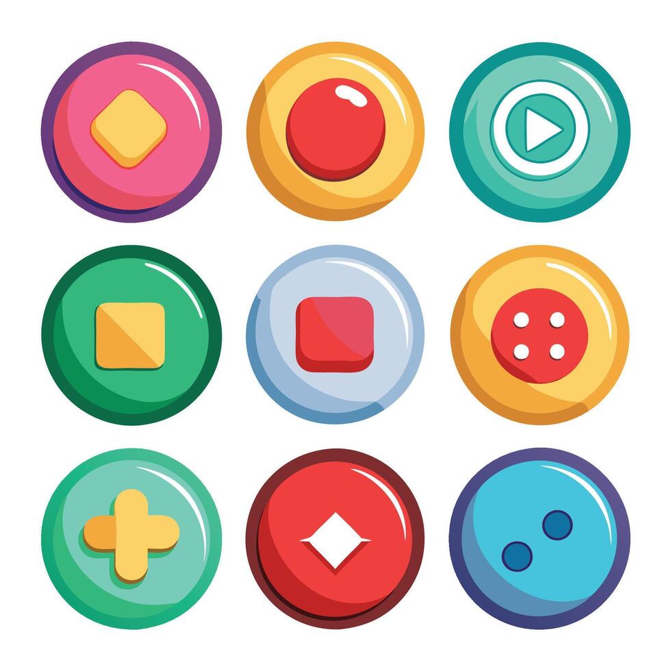Collection of Web Buttons vector