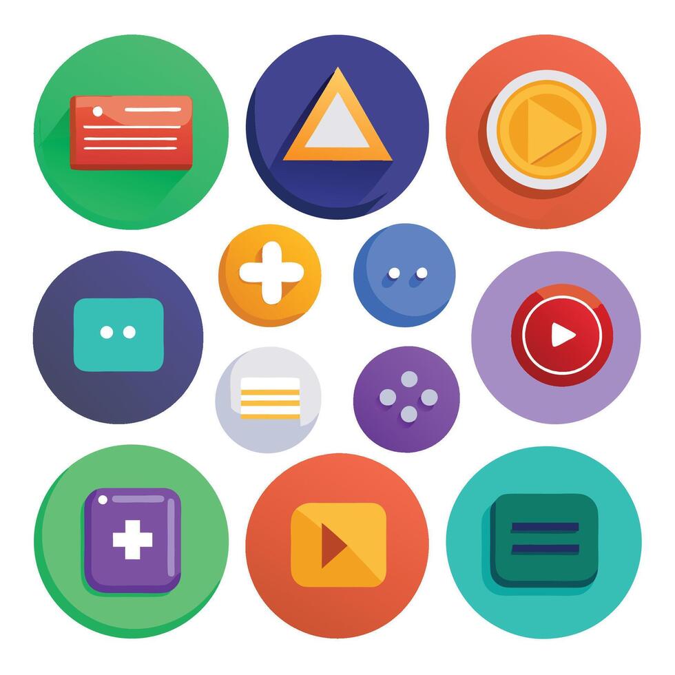 Website Button Series Set vector