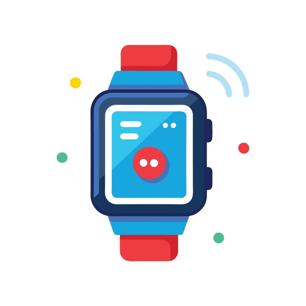 Smartwatch Notification Visual Design vector