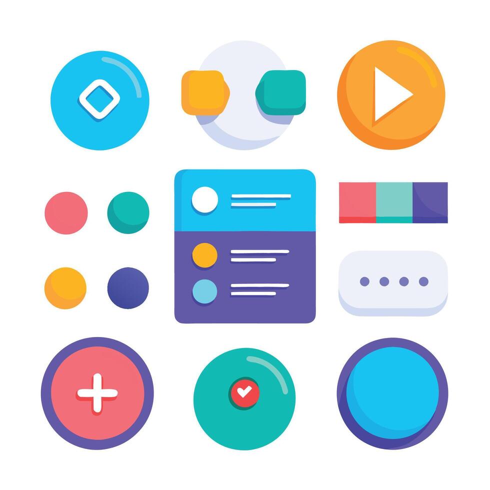 Website Button Design Set vector