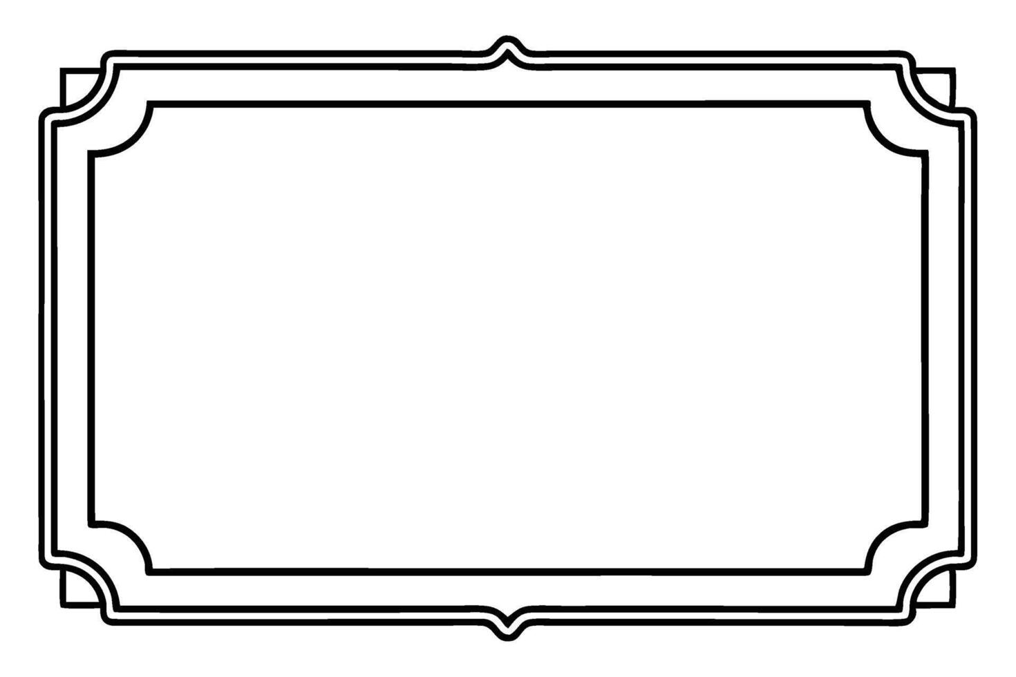 Black and White Frame for Sophisticated Wall Design vector