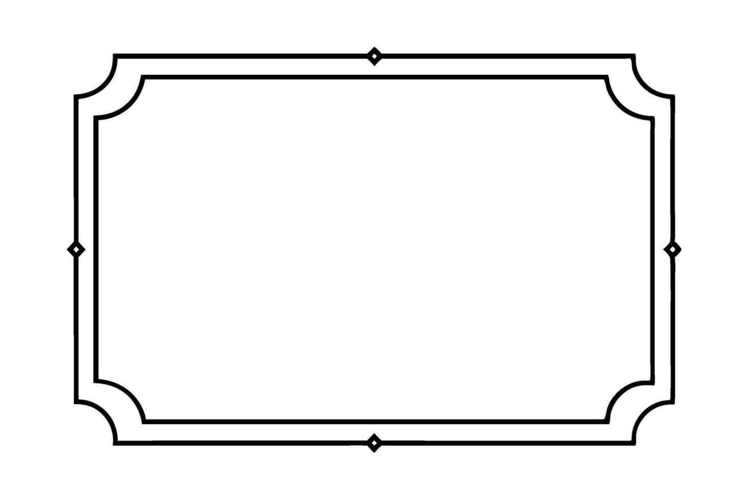 Minimalist Black and White Picture Frame for Chic Interiors vector