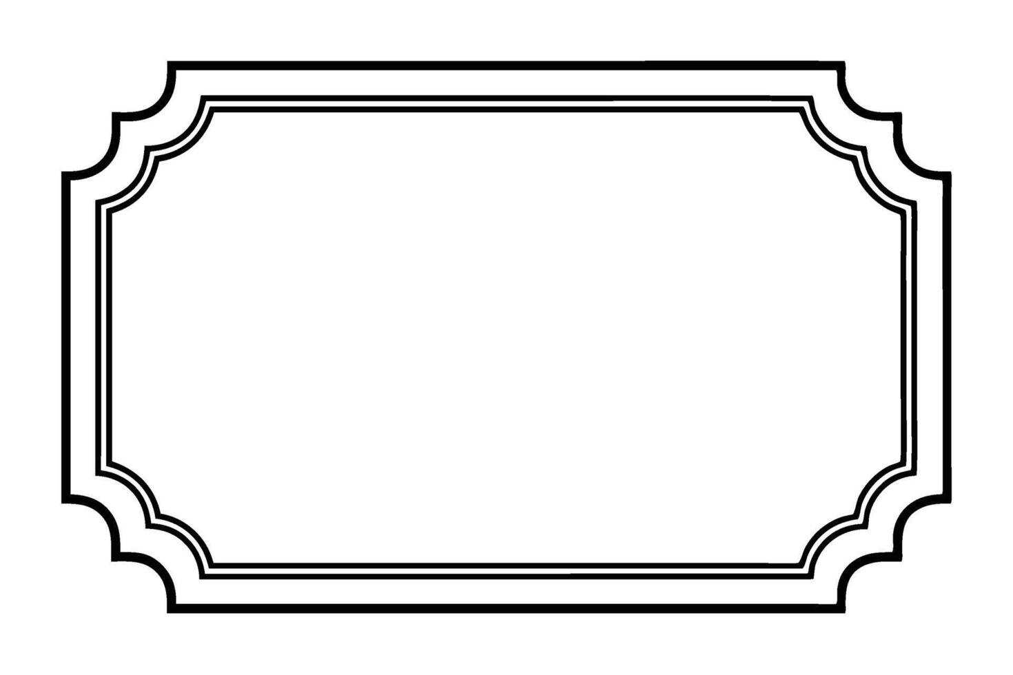 Sleek Picture Frame in Black and White for Modern Spaces vector