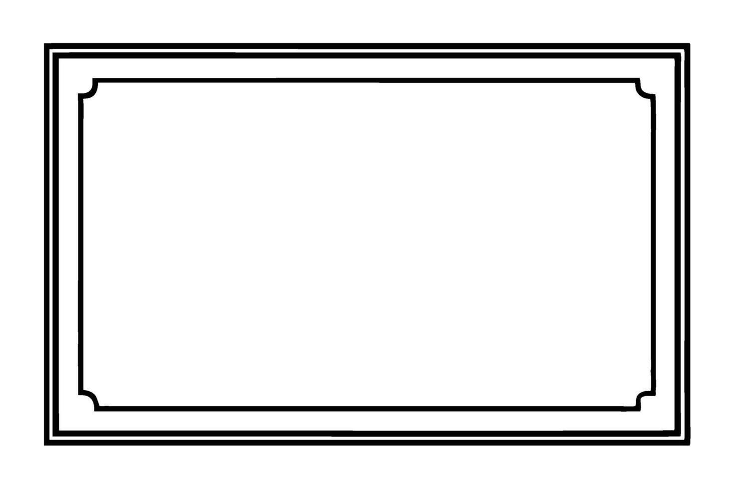 Clean and Modern Black and White Frame for Wall Art vector