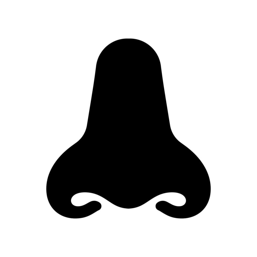 Nose icon isolated on white background. vector