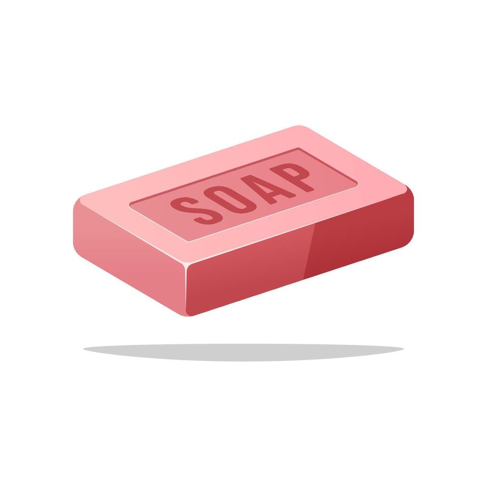 Soap bar isolated on white background vector