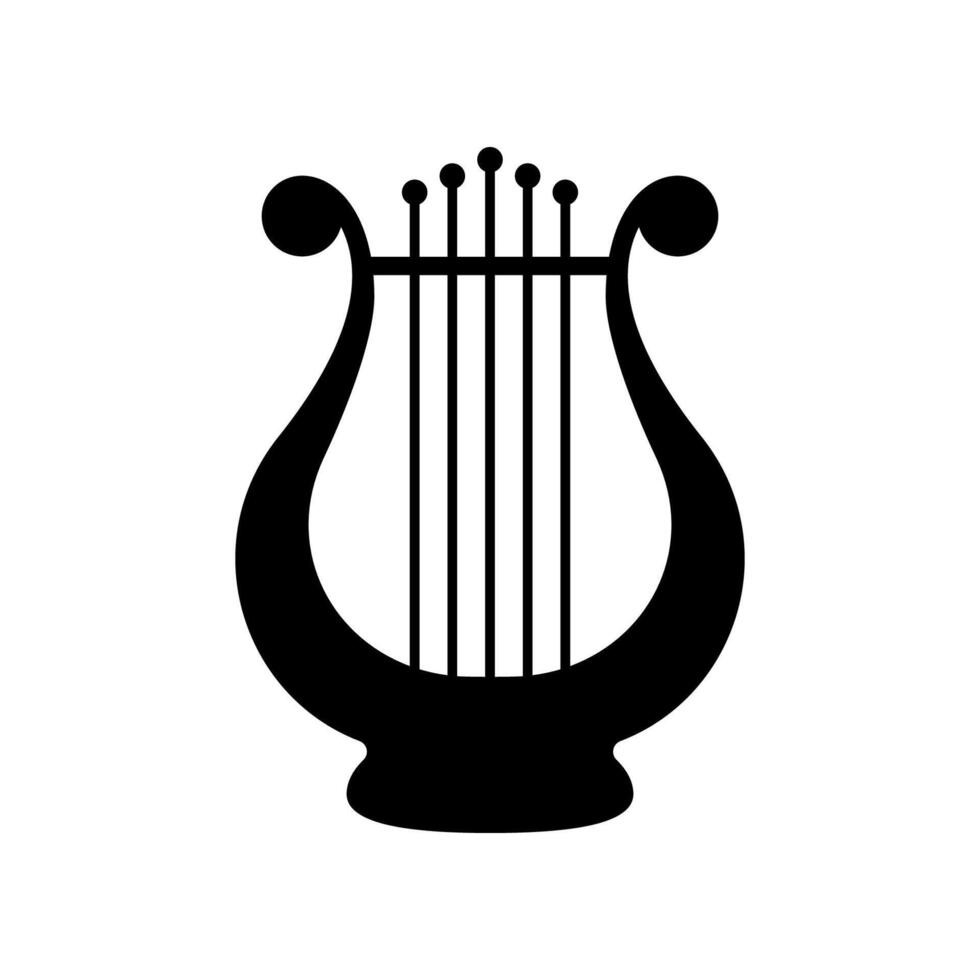 Harp icon isolated on white background. vector