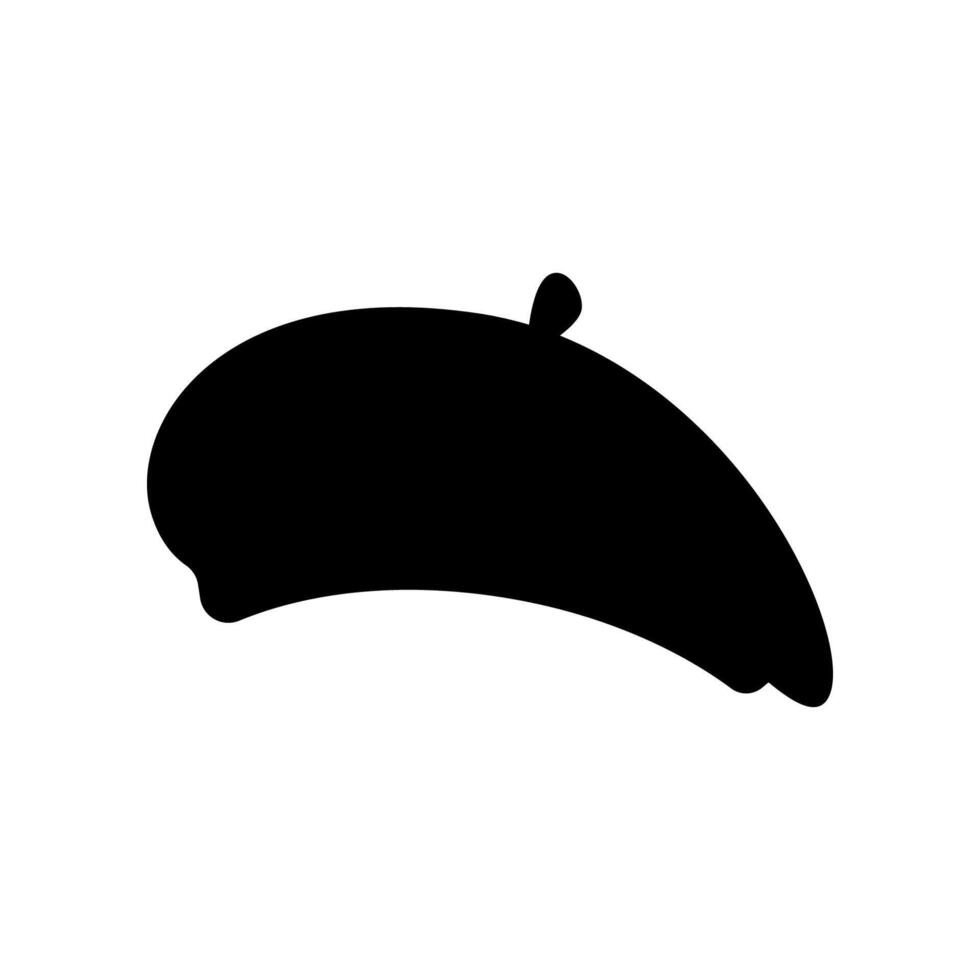 Beret hat icon isolated on white background. vector