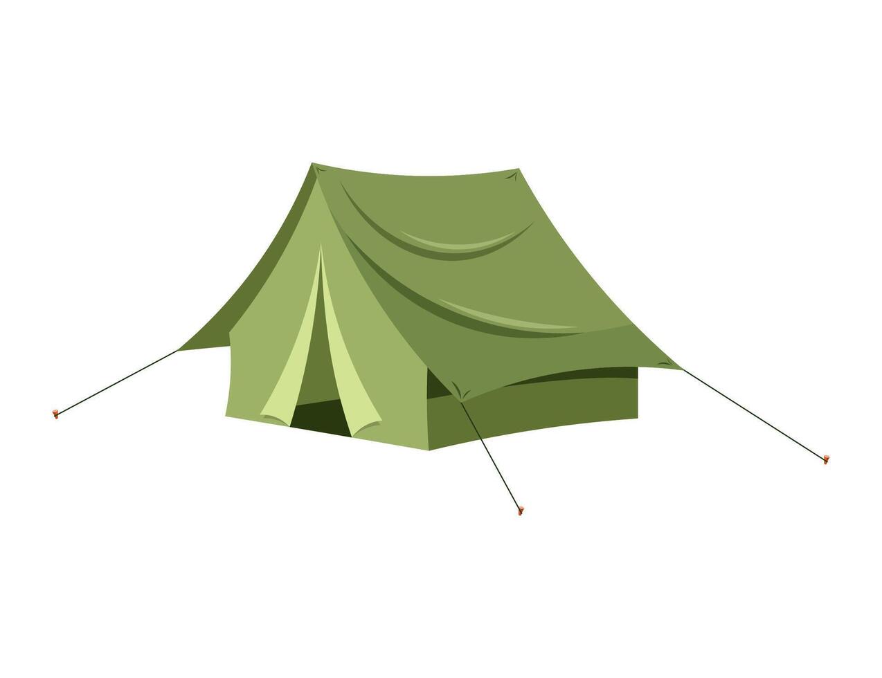 Tent isolated on white background. vector
