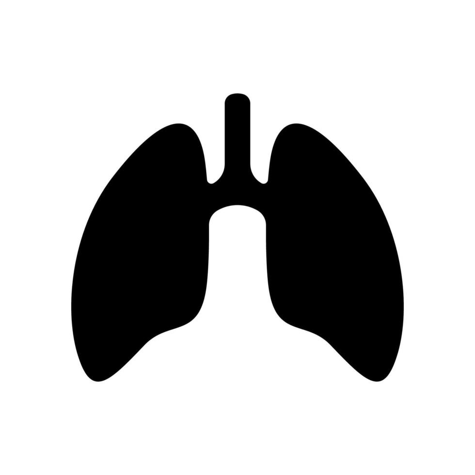 Lungs icon isolated on white background. vector