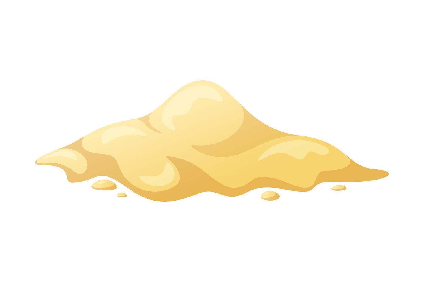 Pile of sand isolated on white background. vector