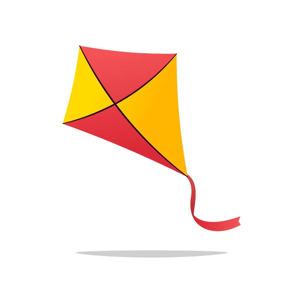 Kite isolated on white background. vector