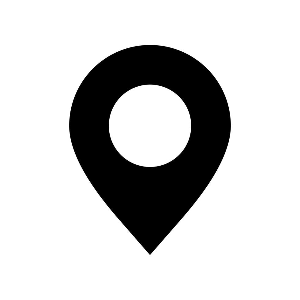 Pin location icon isolated on white background. vector
