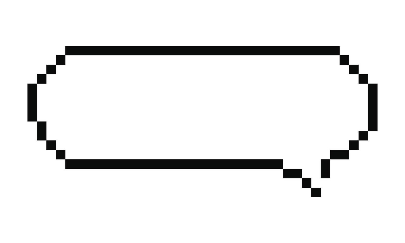 Pixel speech bubble game isolated on transparent background. Graphic retro element for comic books for saying and phrase. Vintage Text frame vector