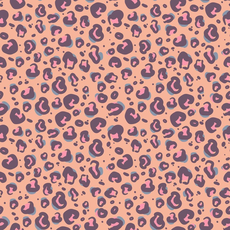 Animal print seamless pattern for fashion clothing. Hand drawn leather texture. vector