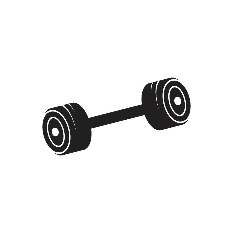 Dumbbell icon in simple style on white background vector