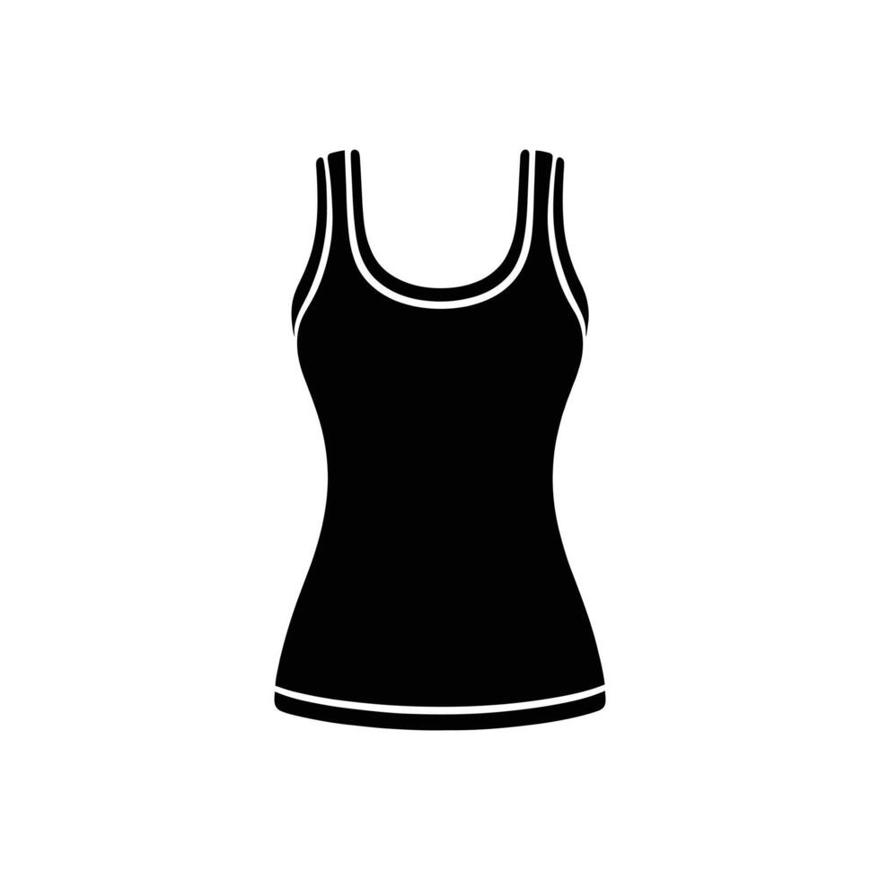 Simple Tank Top Illustration Elegant Silhouette for Clothing and Apparel Design vector
