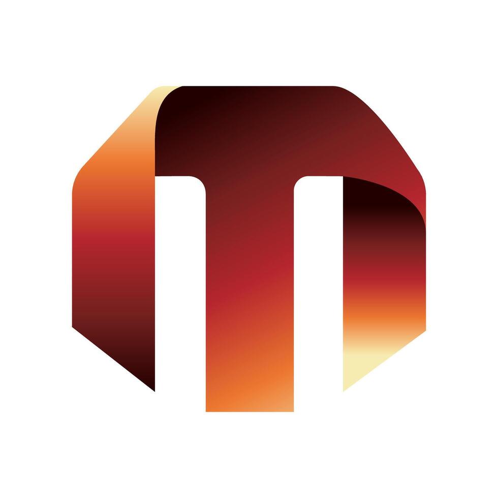 modern gradient Letter M initial logo design template vector
