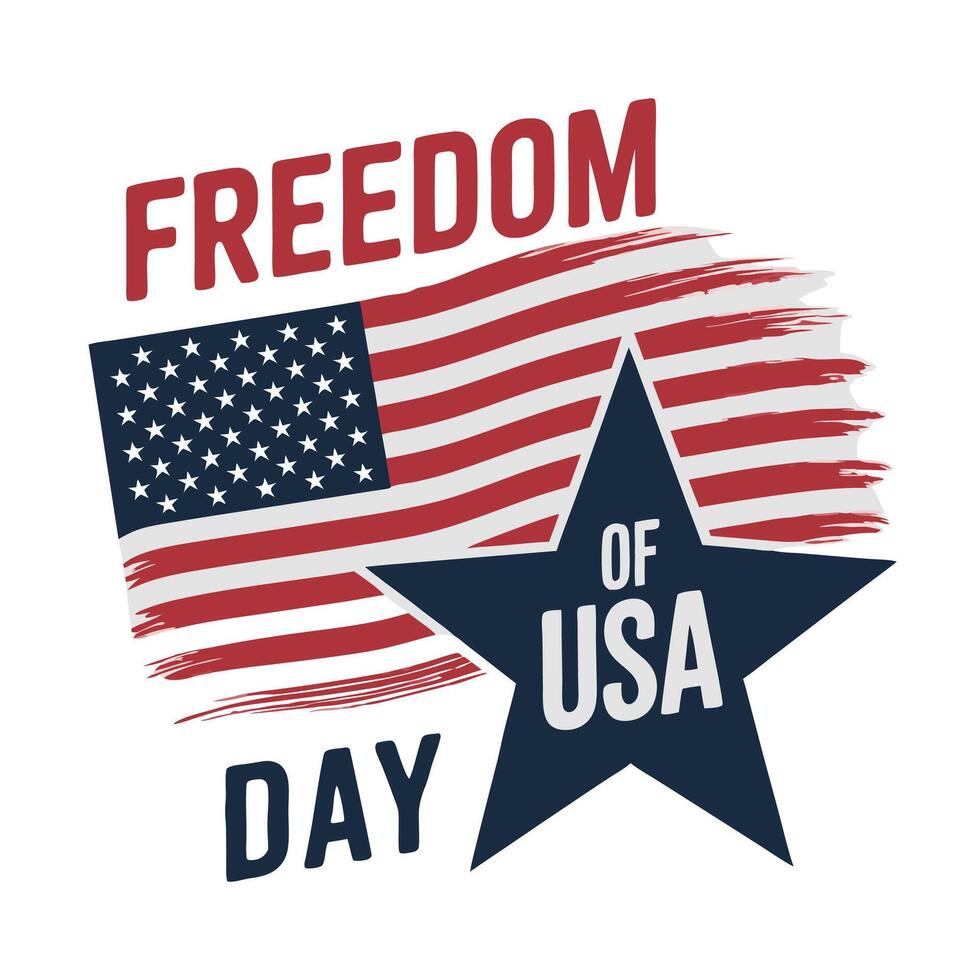 Happy Freedom day of USA vector