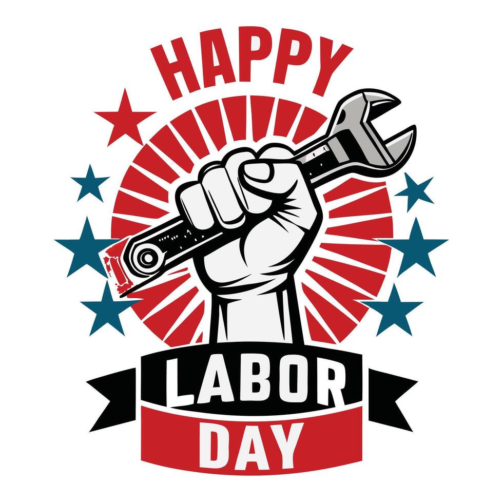 Happy labor day illustration vector