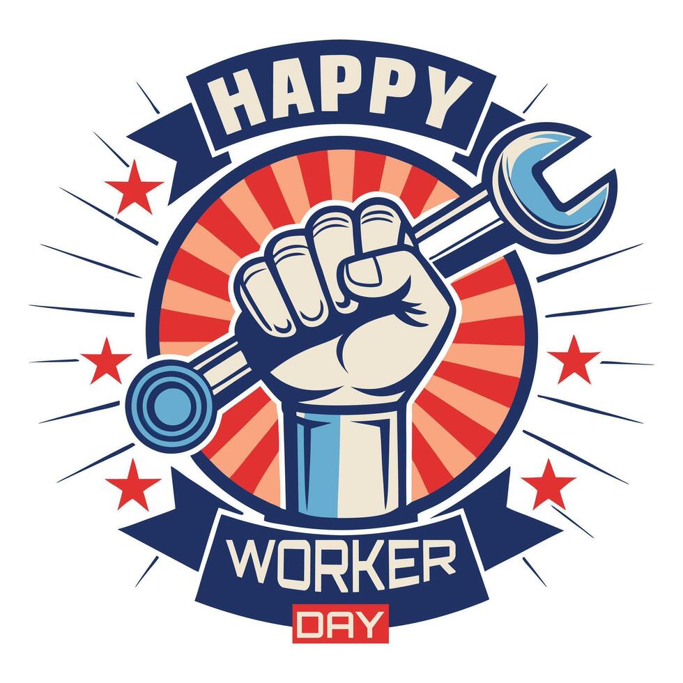 Happy worker day illustration vector