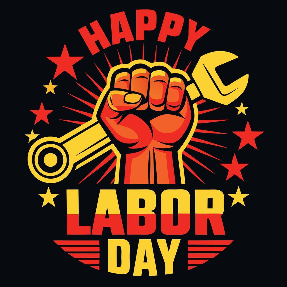 Happy labor day illustration vector
