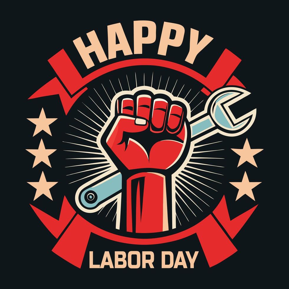 Happy labor day illustration vector