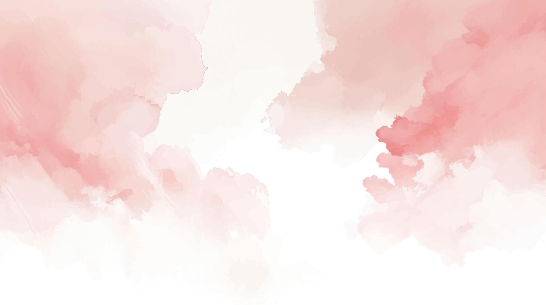 watercolor pink background with abstract brushed texture in horizontal orientation. Hand drawn texture. pastel color watercolour backdrop vector