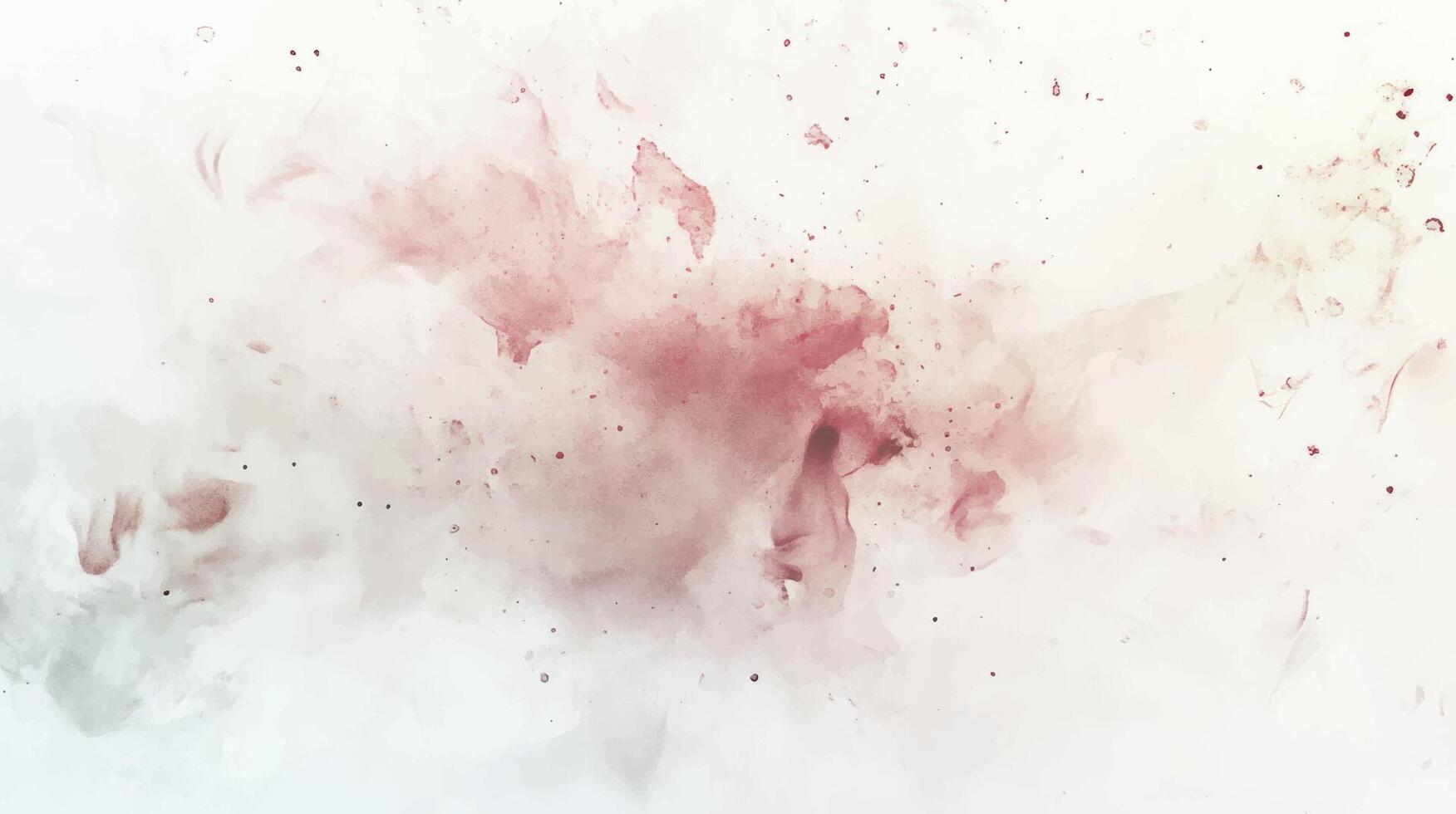 Abstract horizontal watercolor background decorated with red brush stroked painting pastel color watercolour splatter vector