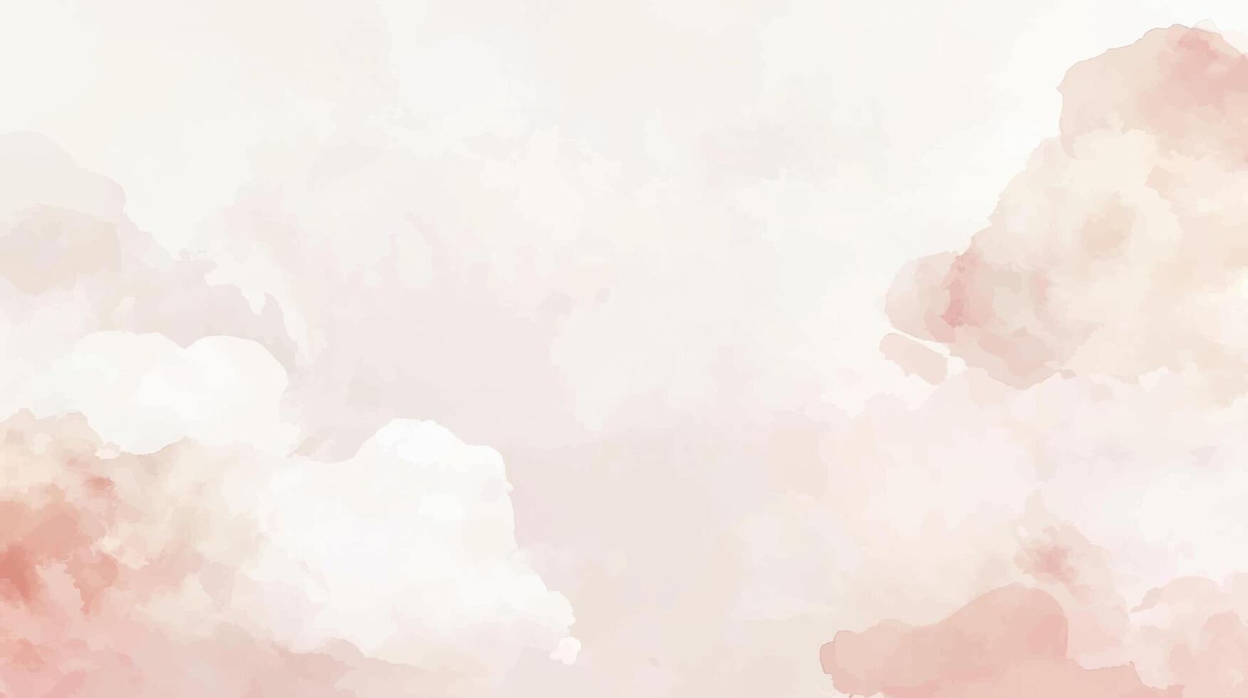 watercolor background with abstract pink color brushed texture in horizontal orientation. Hand drawn texture vector