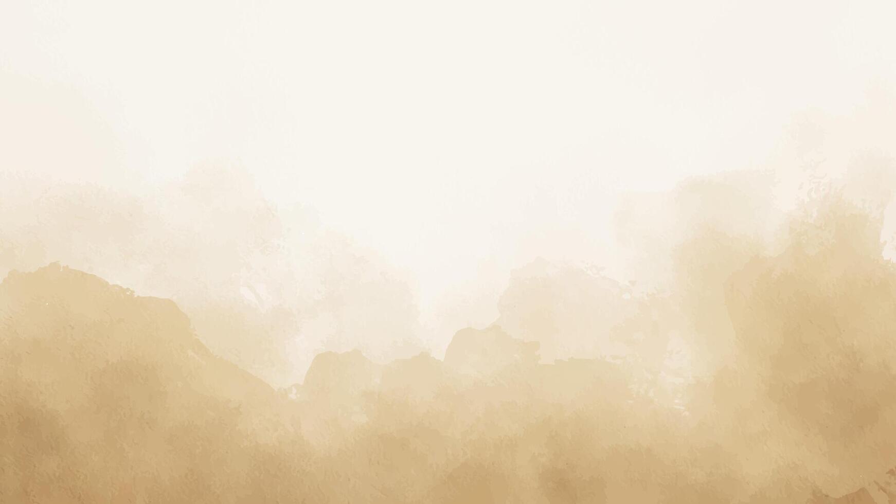 Abstract horizontal watercolor background brown brushed. Hand drawn texture. Brush stroked painting pastel color vector