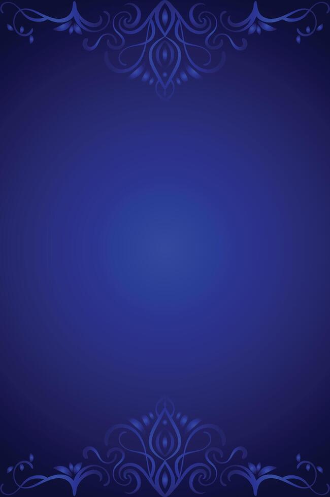 Elegant Dark Blue Ornamental Design for Classic Projects vector