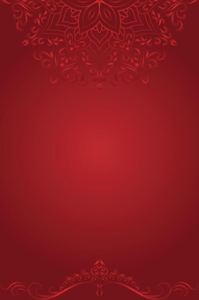 Classy Ornamental Frame on Deep Red Background vector
