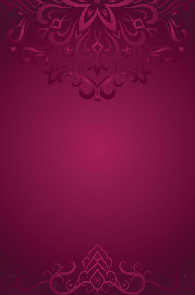 Stylish Burgundy Background with Decorative Floral Patterns vector