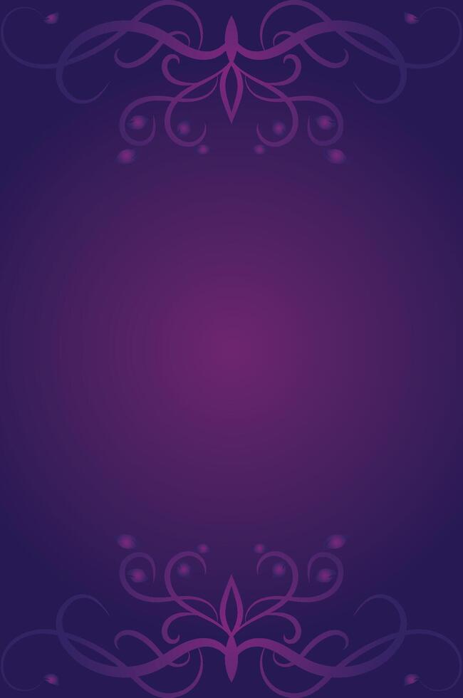 Deep Pink Gradient Background with Classic Ornaments vector