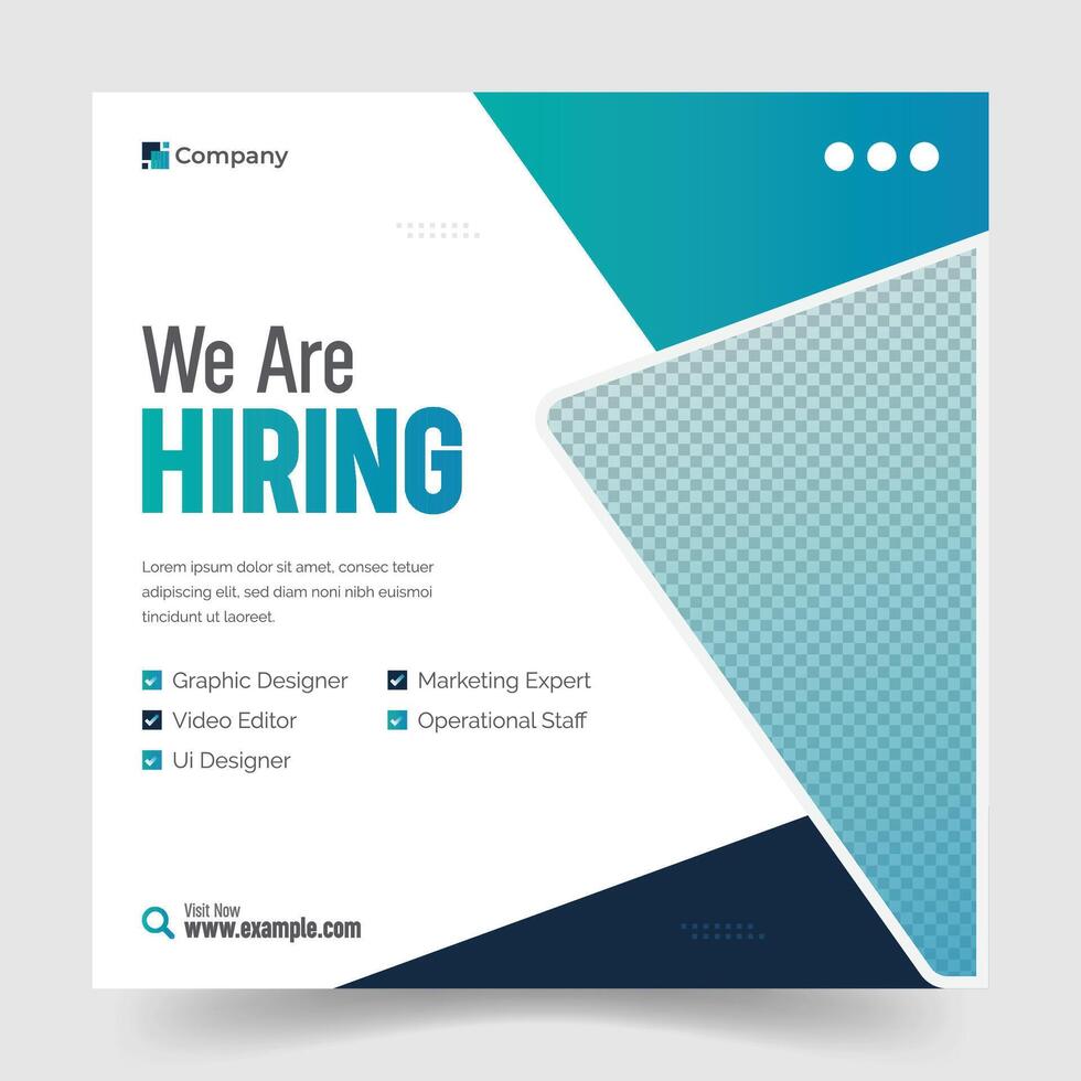 Hiring web banner or social media post vector