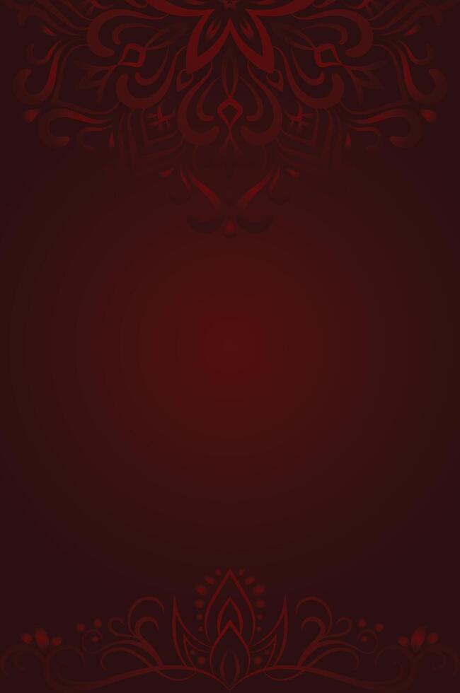 Rich Red Background with Floral Ornaments vector