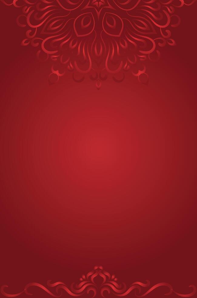 Luxury Floral Design on Red Gradient Background vector